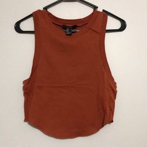 red/orange cropped tank